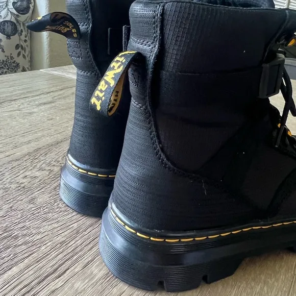NEW Dr.Martens COMBS TECH POLY CASUAL BLACK LEATHER BOOTS size 12
