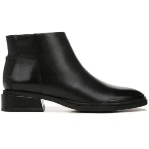 New! Franco Sarto Black Leather A-Nemi zip Booties Ankle Boot. Size 9