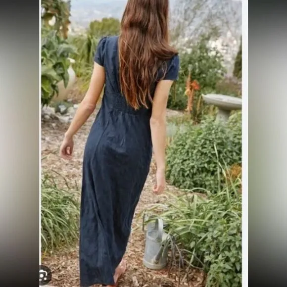 NEW FREE PEOPLE NATALYA SOLID MIDI DRESS