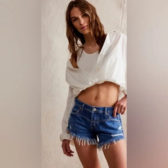 NEW Free people We The Free Westwood Hi-Low Shorts size 33
