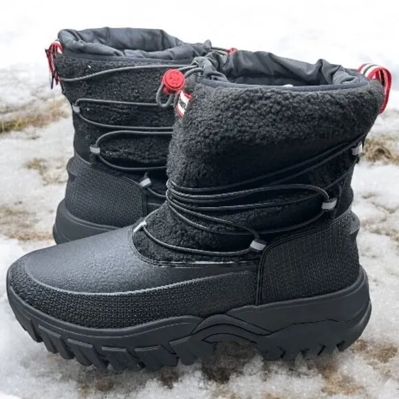 NEW HUNTER MENS WANDERER SHORT SHERPA SNOW BOOT - Size 12