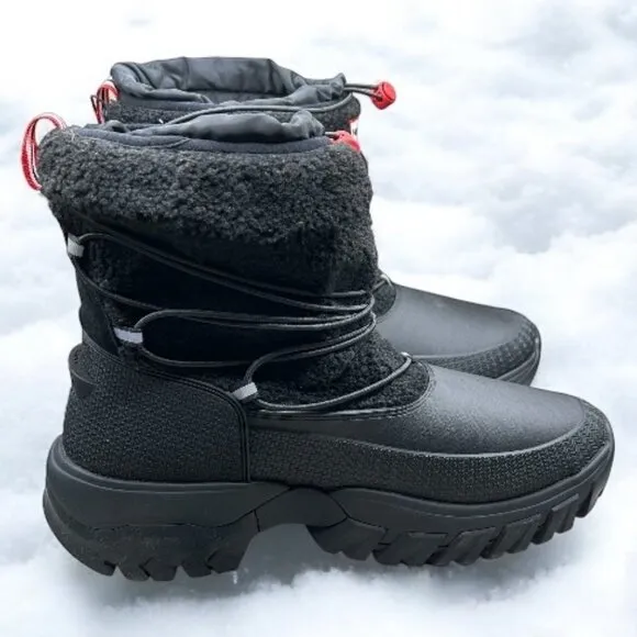 NEW HUNTER MENS WANDERER SHORT SHERPA SNOW BOOT - Size 12