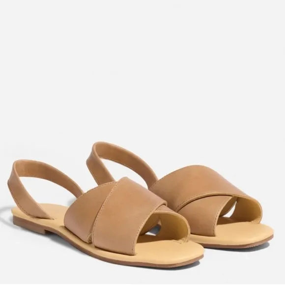 NEW IN BOX Nisolo All-Day Cross Strap Sandal in Almond, Size 7