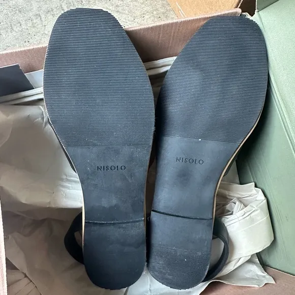 NEW IN BOX Nisolo All-Day Cross Strap Sandal in Black, Size 8