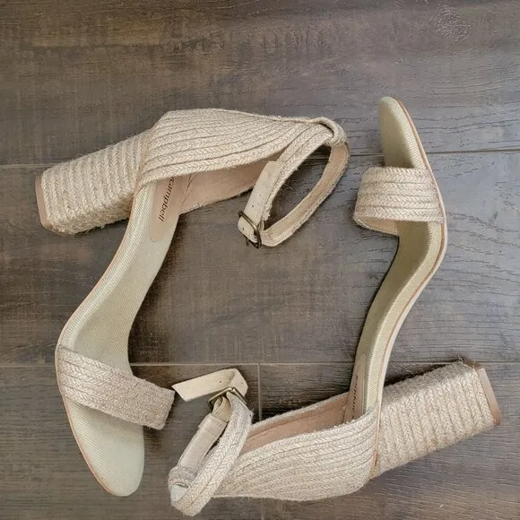 NEW Jeffrey Campbell Sandals Womens 9.5 Rowboat Jute Boho Nature Chic Summer