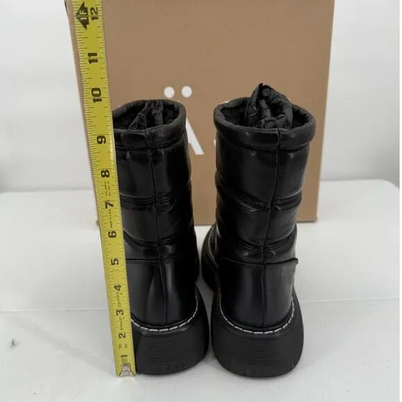 NEW LAST Fergie Leather Warm Lining Black Boots Size EU 36