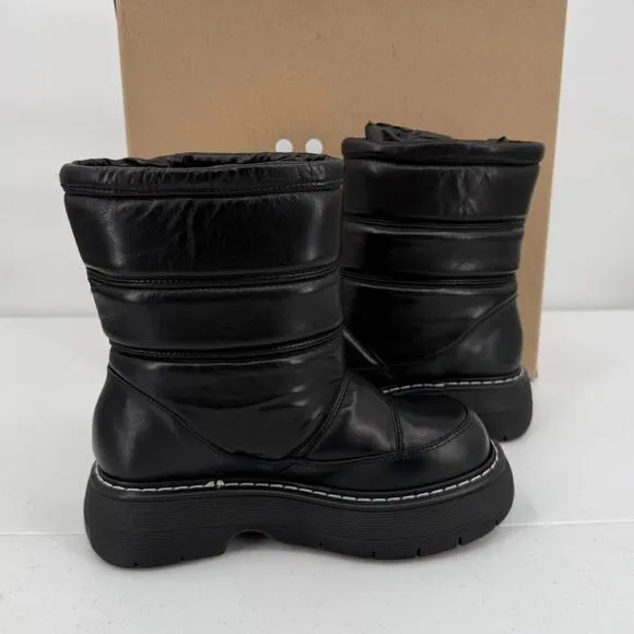 NEW LAST Fergie Leather Warm Lining Black Boots Size EU 36