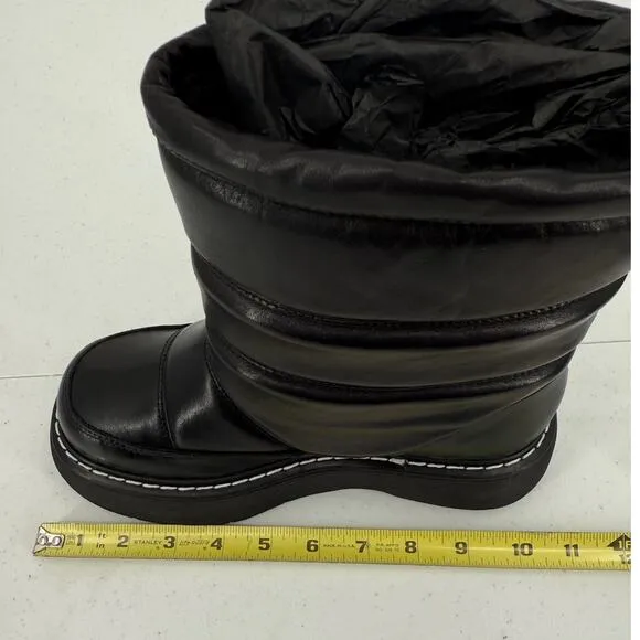 NEW LAST Fergie Leather Warm Lining Black Boots Size EU 36