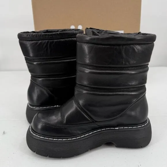 NEW LAST Fergie Leather Warm Lining Black Boots Size EU 36