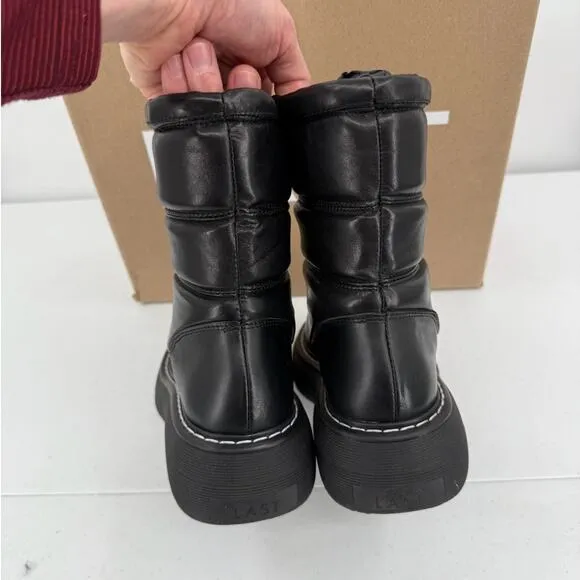 NEW LAST Fergie Leather Warm Lining Black Boots Size EU 36