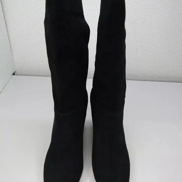 NEW LAUREN RALPH LAUREN Womens Artizan II Mid-Shaft Slouch Boots Black Suede 9
