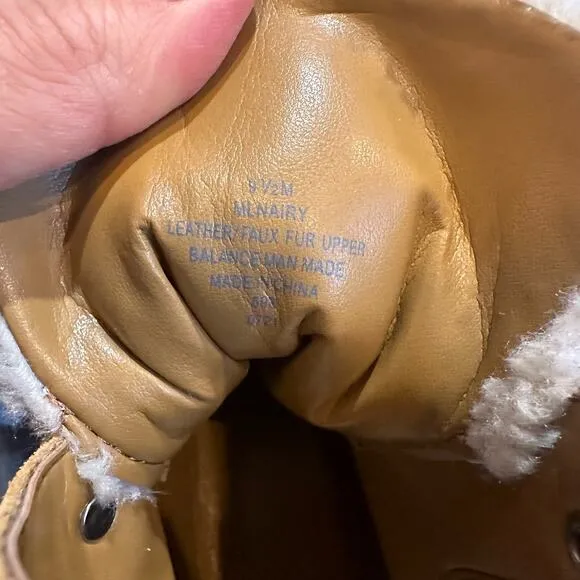 NEW Marc Fisher LTD Tan Suede Leather Nairy Hiking Boots, Sz 9.5M (JJ)