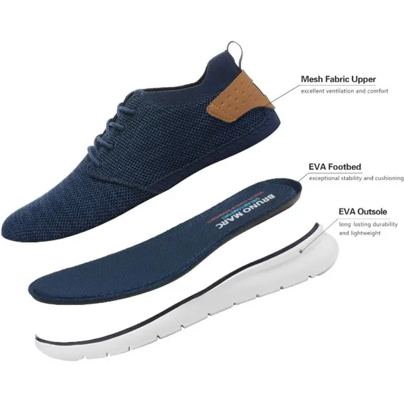 New Mens Sz 8.5 Fabric business to Casual Oxfords Lightweight Walking Shoes