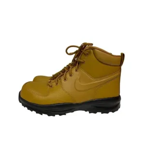 NEW! Nike Manoa LTR  Wheat Tan Leather Hiking Boots Youth Size 5 5Y BQ5372-700