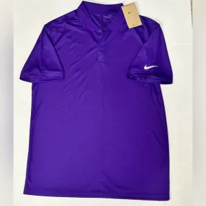 NEW Nike Mens Purple Short Sleeve Dri FIT Victory Polo