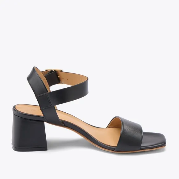 NEW|| NISOLO Stella Go-To Block Heel Sandal size 5 in black leather