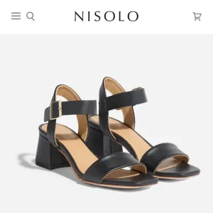 NEW|| NISOLO Stella Go-To Block Heel Sandal size 5 in black leather