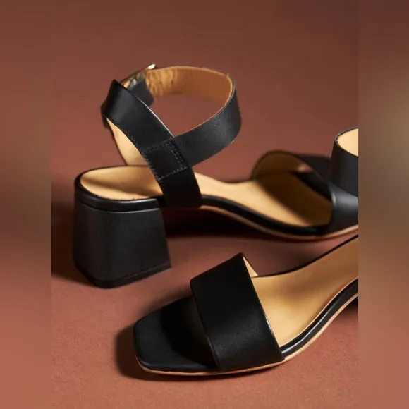 NEW|| NISOLO Stella Go-To Block Heel Sandal size 5 in black leather