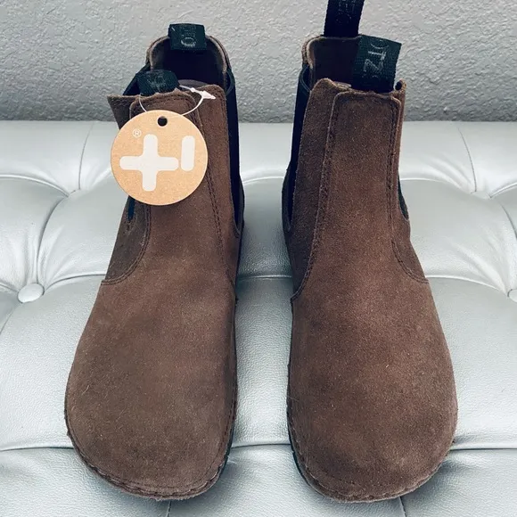 NEW! Otz Shoes Brown Leather Ankle Booties w/ Pull Tabs &amp; Comfy Cork Insoles