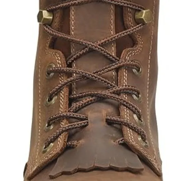NEW PHANTOM RIDER Mens 8&quot;Wide Square Composite Toe Soft Toe Lacer, Brown 10D