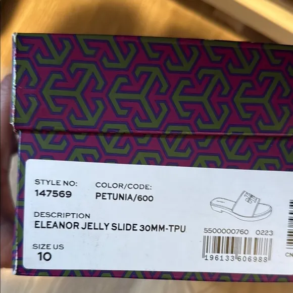 New Pink Tory Burch Sandals ELEANOR JELLY SLIDE 30MM-TPU size 10 NIB 30mm new