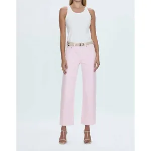 NEW PISTOLA lexi mid rise bowed straight jean in blush