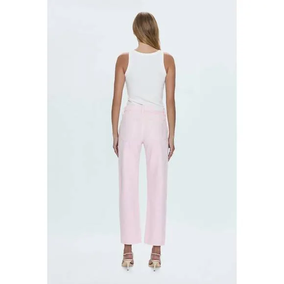 NEW PISTOLA lexi mid rise bowed straight jean in blush