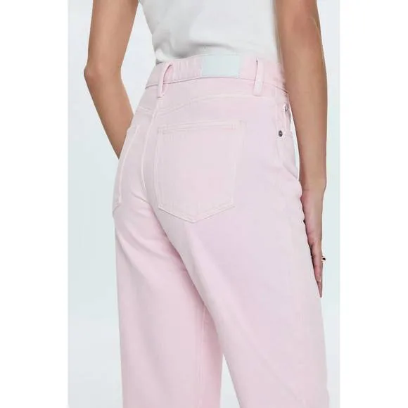 NEW PISTOLA lexi mid rise bowed straight jean in blush