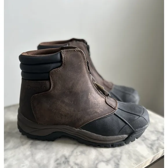 NEW Propet Blizzard Zippered Round Toe Snow Mens Brown Casual Boots Size 10 M