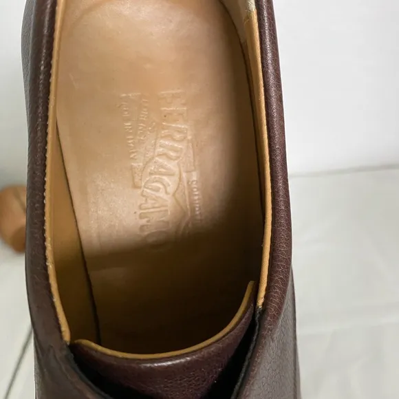 New Salvatore Ferragamo Brown Leather Men’s Shoes