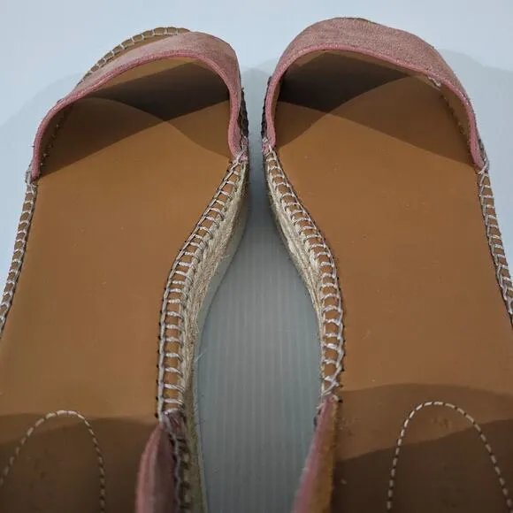 NEW See By Chloe Glyn Sandal Espadrille Platform Wedge Dark Pink Suede EU 41
