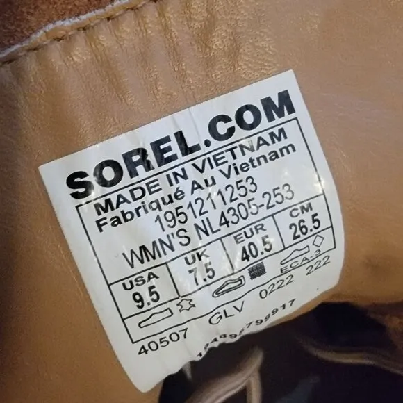 NEW Sorel Brex Lace Up Boots Womens 9.5 Beige Combat Outdoors Rugged Boho