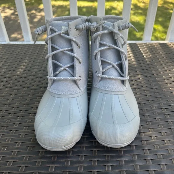 New Sperry Syren Gulf Wool Gray Duck Boots, Size 10, Women's