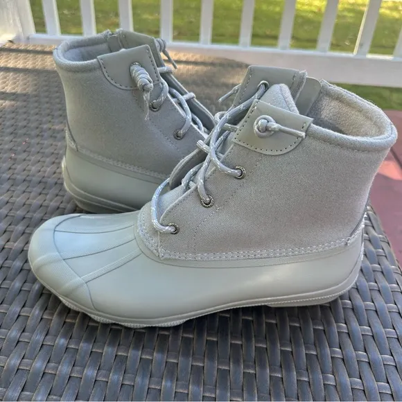 New Sperry Syren Gulf Wool Gray Duck Boots, Size 10, Women's