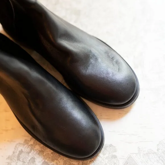 New! Stuart Weitzman Keelan Leather OTK Tall Boot Black 5.5 MSRP $795 Shoes