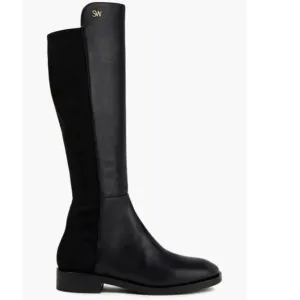 New! Stuart Weitzman Keelan Leather OTK Tall Boot Black 5.5 MSRP $795 Shoes