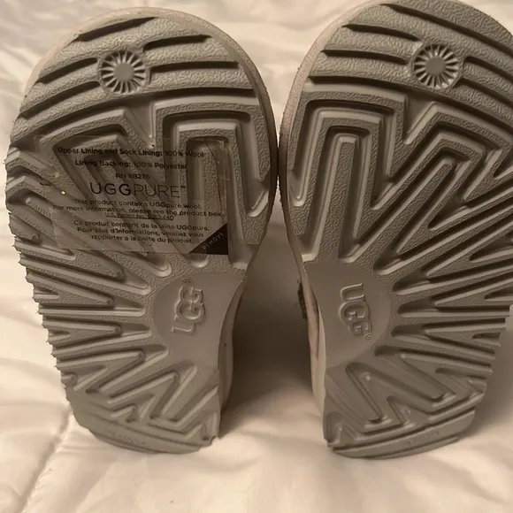 New Toddler Girls Silver Patchwork Ugg Boots Sz 8