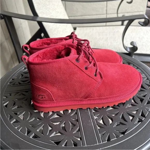 NEW UGG Men's Neumel Chukka  Boots Casual Shoes Suede Red Booties Size 9 3236
