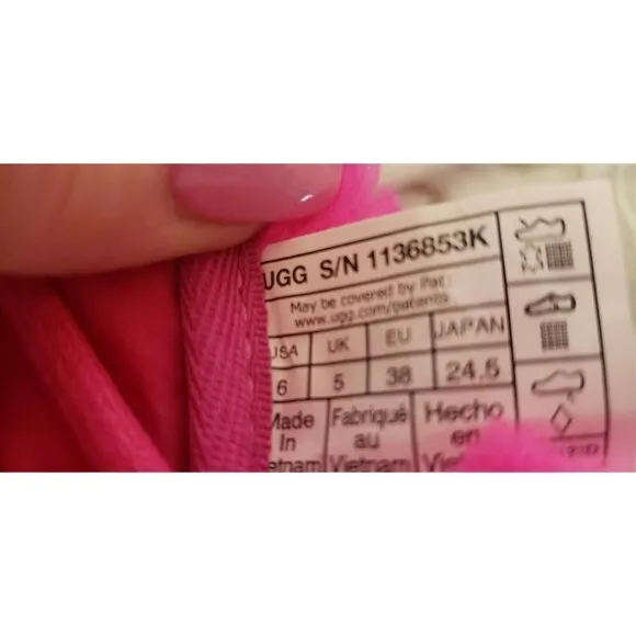 NEW UGG UNISEX KIDS NEUMEL LI LTA PINK BOOTS SZ 6 US