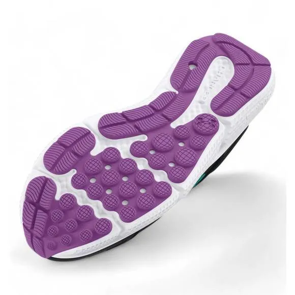 NEW UNDER ARMOUR girls' grade school assert 10 print sneakers in black/provence