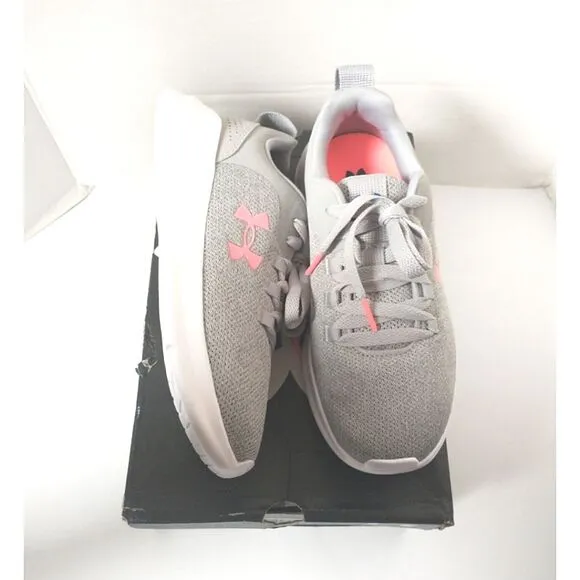 New! UNDER ARMOUR Women's Essential Sneakers Running Athletic Shoes Gray Size 6