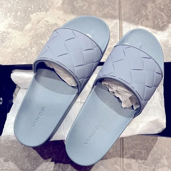 NEW Vince Watley Slide Sandals, Highwater Blue Size 7 Men’s New in Box
