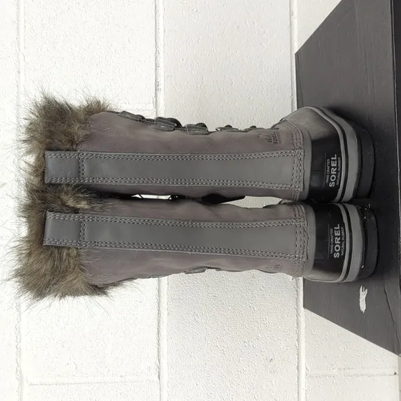 New w/box Sorel 8.5 Joan or arctic wp quarry black waterproof insulated lace up