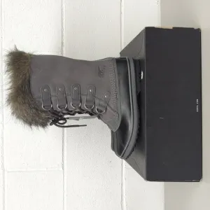New w/box Sorel 8.5 Joan or arctic wp quarry black waterproof insulated lace up