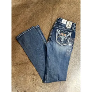 NEW Women’s Grace in LA Embroidered Floral Longhorn Jeans