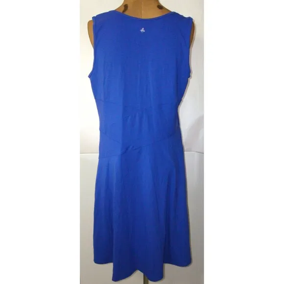 New Womens NWT PrAna S Amelie Dress Cobalt Blue Tank Sleeveless Recycled Nice