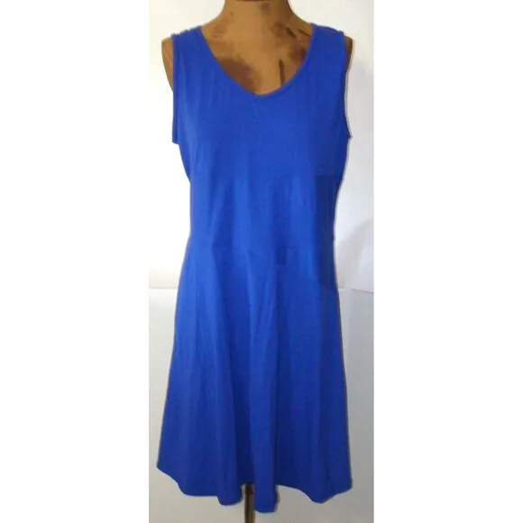 New Womens NWT PrAna S Amelie Dress Cobalt Blue Tank Sleeveless Recycled Nice