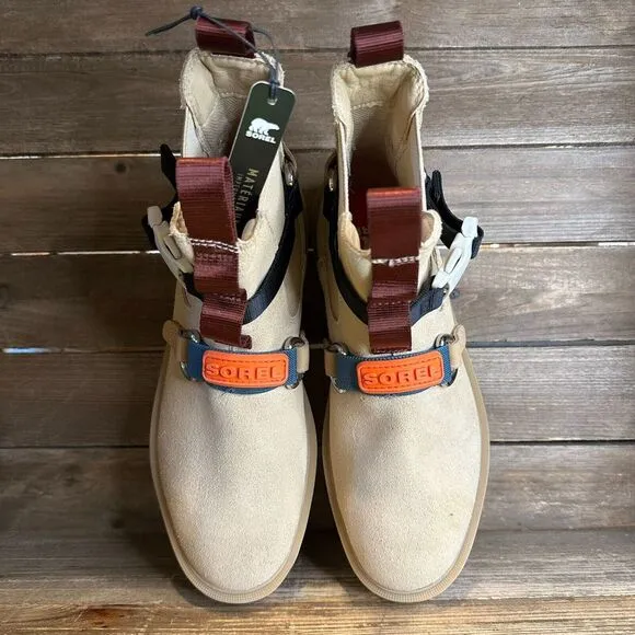 New Womens Sorel Hi-Line EQ Tan Suede‎ Waterproof Casual Chelsea Boots Size 8 M