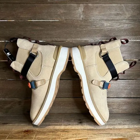 New Womens Sorel Hi-Line EQ Tan Suede‎ Waterproof Casual Chelsea Boots Size 8 M