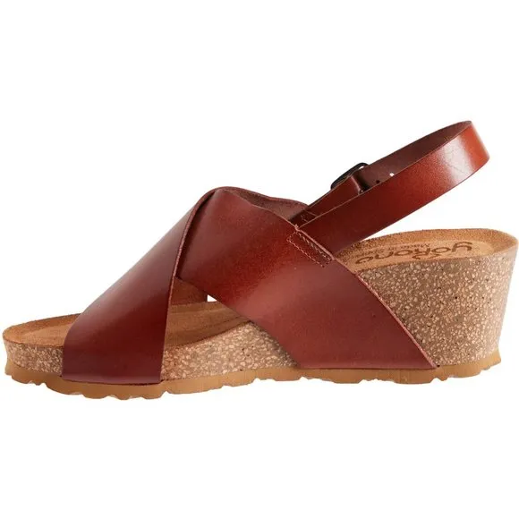 NEW Yokono Made in Spain Sling Back X-Band Wedge Sandals - Leather For Women367s